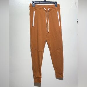 American Eagle Outfitters Brown Clay Activewear Joggers with White Accents Men’s